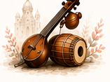 Carnatic classical instruments — veena and mridangam